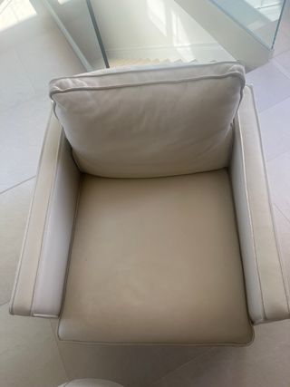 Sillón Individual IKEA Beige Cuero
