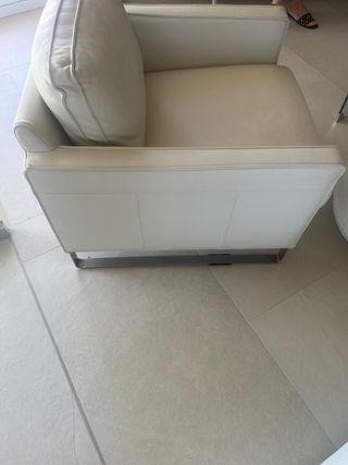 Sillón Individual IKEA Beige Cuero