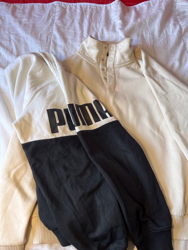 Sudadera Puma Beige y Negra