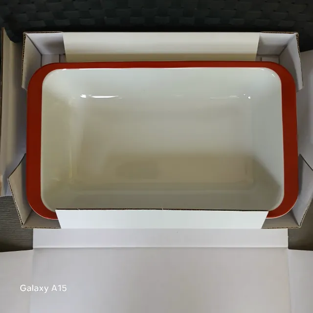 Casseruola Natalizia Ceramica Rossa Bianca