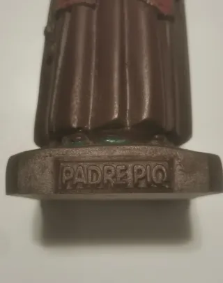 Scultura statuetta Padre Pio ceramica vintage