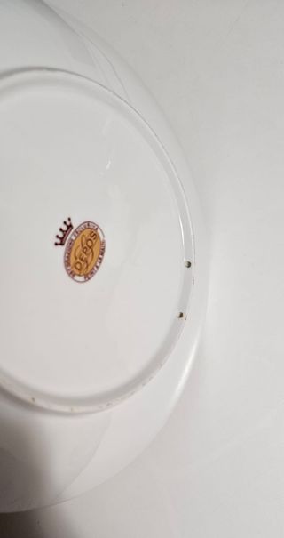 Piatto Limoges decorato con orsi e anatre