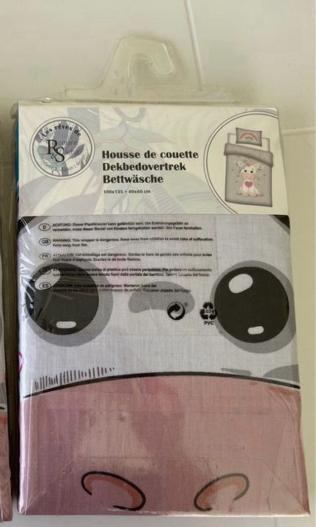 Funda nórdico + funda almohada unicornio