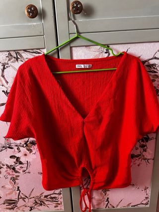 Camisa Zara Morada Talla M