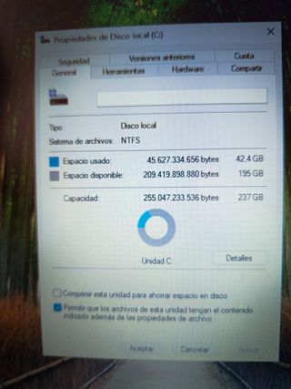 Ordenador portátil Lenovo i7 con disco SSD