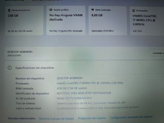 Ordenador portátil Lenovo i7 con disco SSD