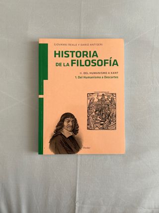 Historia de la filosofía II. Del Humanismo a Kant.