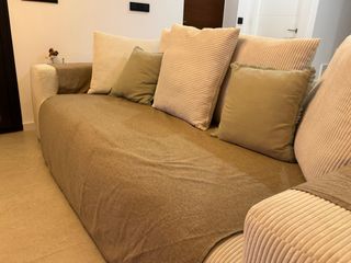 Sofá 3 plazas Rivoli pana blanco