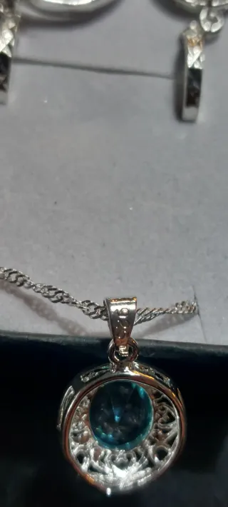 Conjunto Plata 925 4 Piezas Turquesa