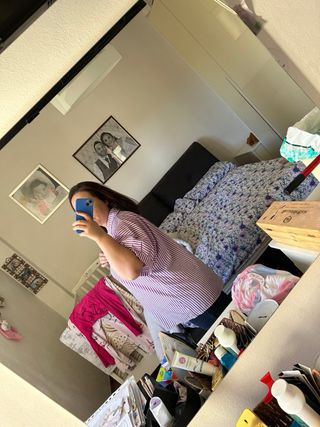 Camicetta Shein a righe rosa taglia 5XL