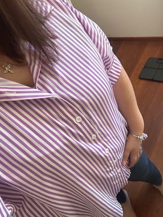 Camicetta Shein a righe rosa taglia 5XL