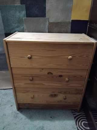 Comoda Madera 3 cajones