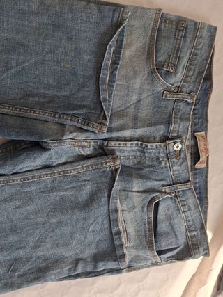 Pantalón Wrangler 38x30 Algodón Spandex Azul