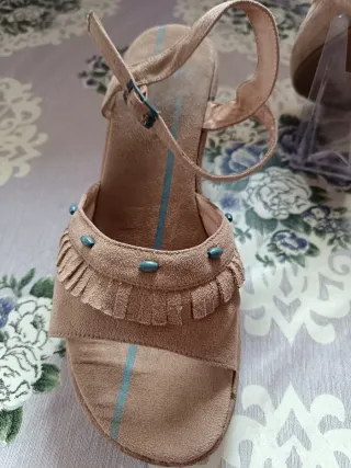 Sandalias cuña gamuza Vi&Vi