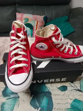 Converse Rojas Bota Originales Talla 36.5