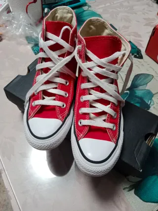Converse Rojas Bota Originales Talla 36.5