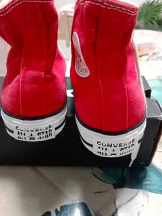 Converse Rojas Bota Originales Talla 36.5