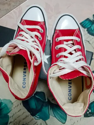 Converse Rojas Bota Originales Talla 36.5
