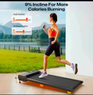 Cinta de correr con inclinación 9%