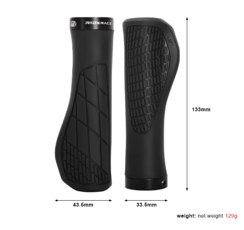 Puños Bicicleta anatómicos marrón Goma y Aluminio