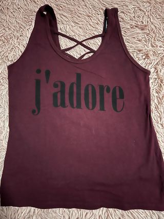 Camiseta tirantes j'adore morada