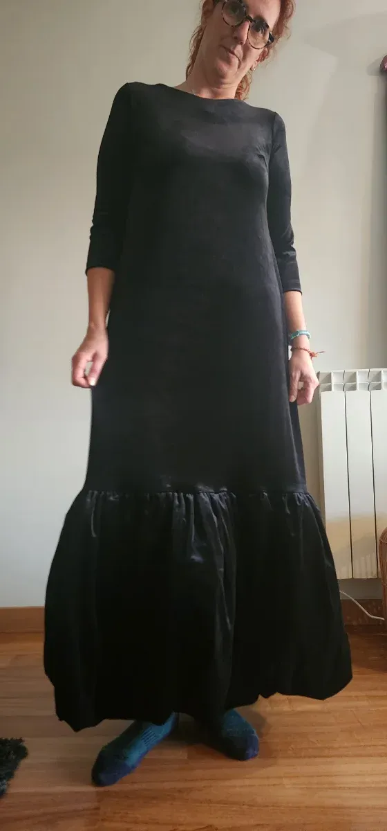 Vestido Buzina Veludo Longo