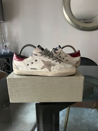 Golden Goose Superstar Talla 44 Rojo Blanco
