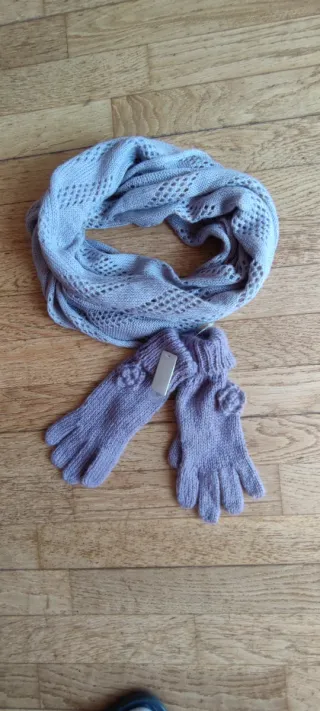 Lote bufanda y guantes invierno