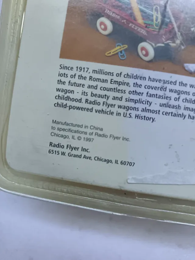 Radio Flyer Miniatura Trav-Ler Wagon Originale 1997