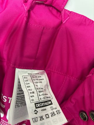 Pantalón esquí Decathlon 8-10 años