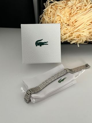 Pulsera Lacoste Plata y Verde