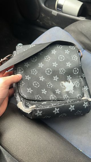 Bandolera Louis Vuitton Vintage Negra/Gris