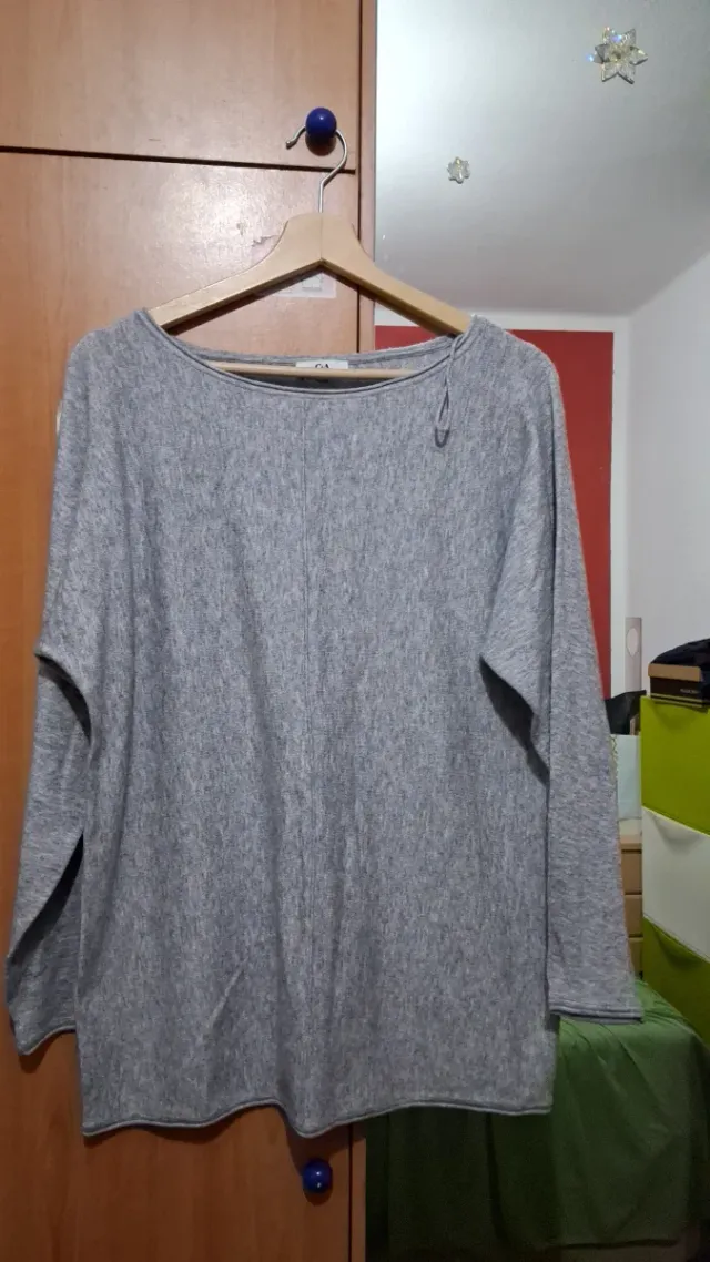 Jersey gris mujer