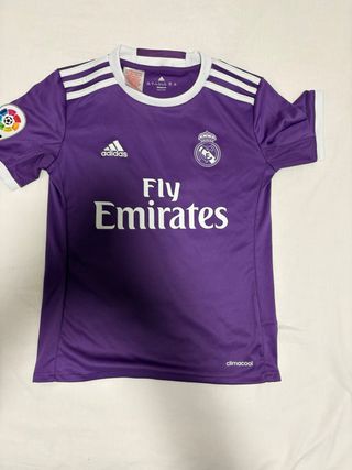 Camiseta Real Madrid Morada Adidas Talla 9-10 Y