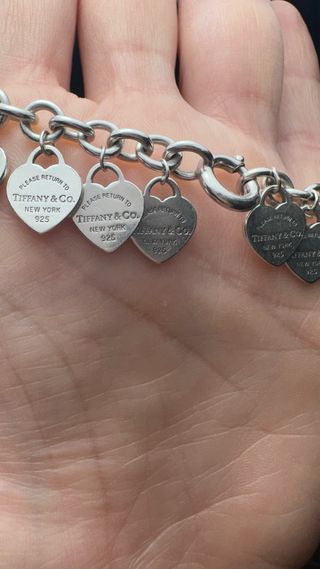 Pulsera Tiffany&Co Plata 925 Corazones