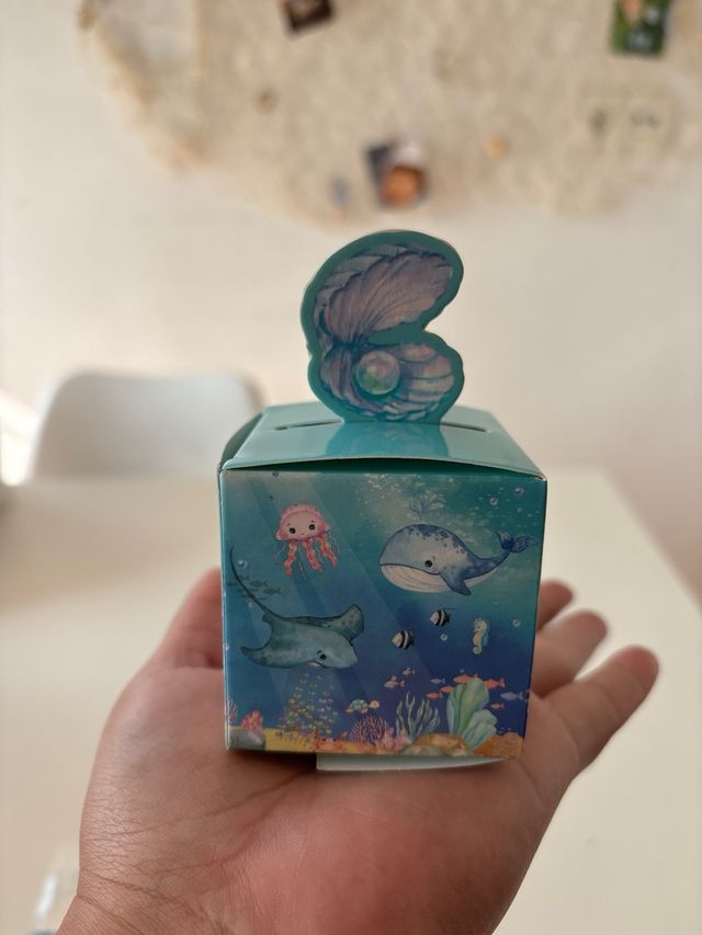 Cajitas de cartón temáticas de océano