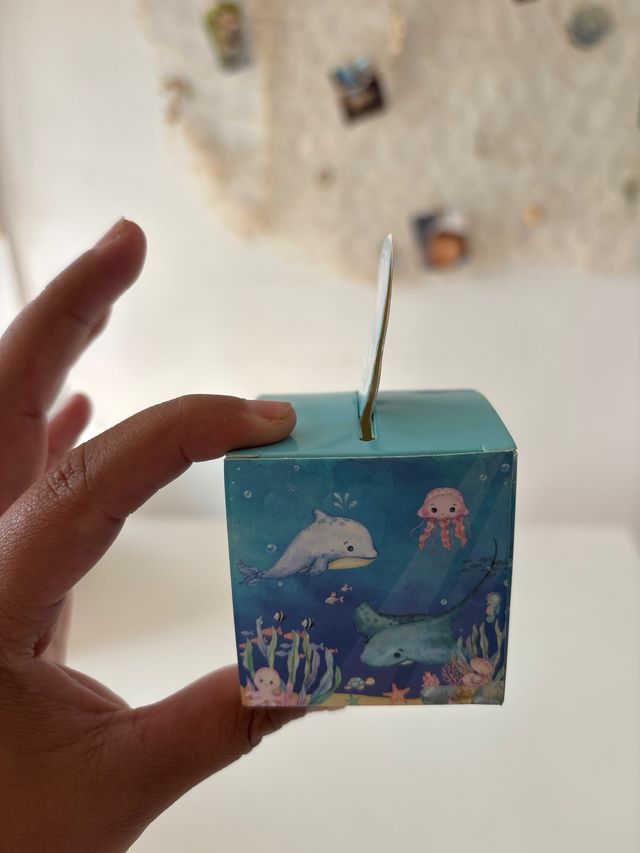 Cajitas de cartón temáticas de océano