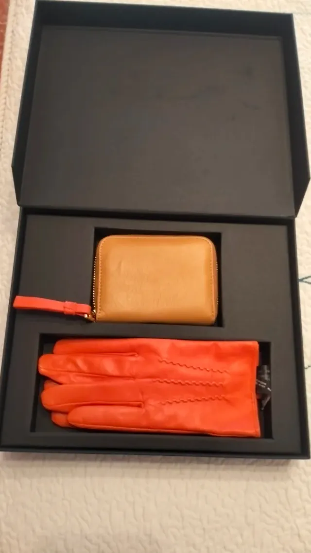 Conjunto Zara: Guantes y Monedero