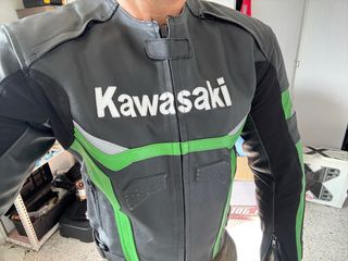 Chaqueta de cuero Kawasaki Moto Talla M