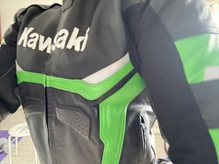 Chaqueta de cuero Kawasaki Moto Talla M