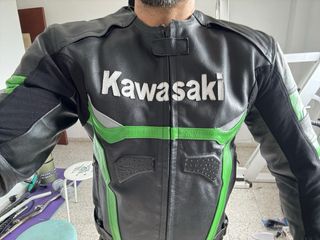 Chaqueta de cuero Kawasaki Moto Talla M