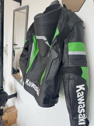 Chaqueta de cuero Kawasaki Moto Talla M