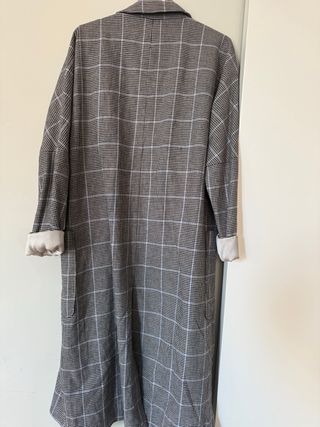 Abrigo Levita Zara Cuadros Talla S