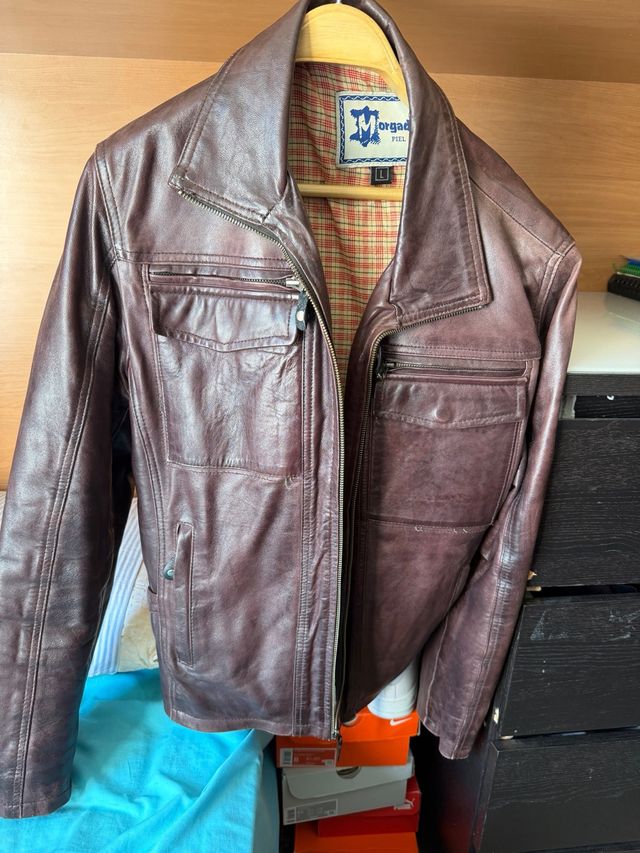 Chaqueta de Piel Morgado Talla L calidad