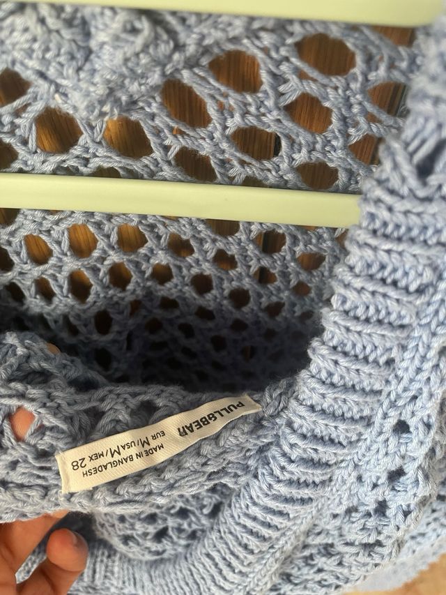 Jersey calado Pull&Bear azul talla única