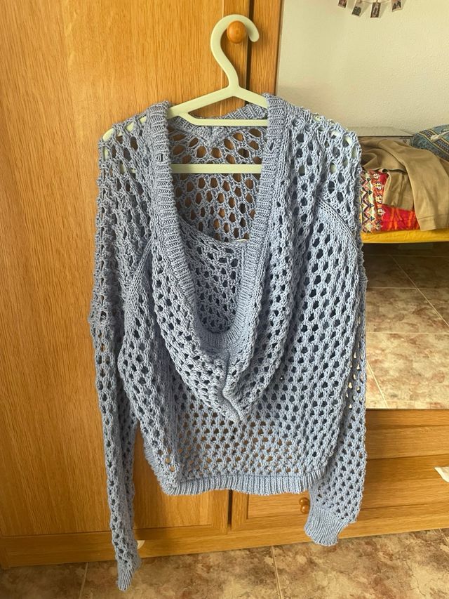 Jersey calado Pull&Bear azul talla única