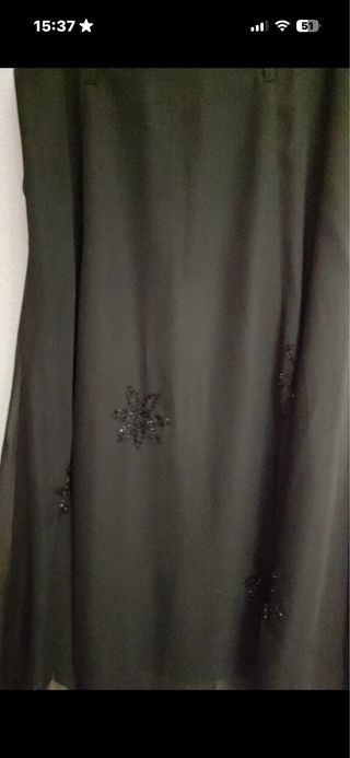 Falda gasa negra talla 44