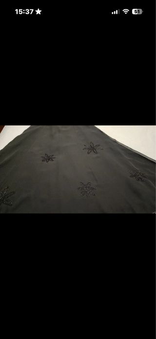 Falda gasa negra talla 44