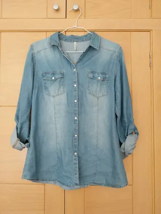 Camisa vaquera entallada mujer Talla L