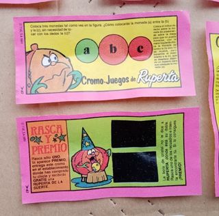 CROMOS ENVOLTORIOS CHICLES LA RUPERTA TV 1991 